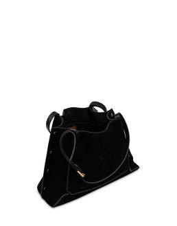 Austin Small Double Handle Bag in Split Leather Photo 3