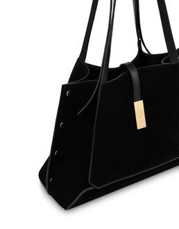 Austin Small Double Handle Bag in Split Leather Photo 4