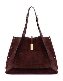 Austin Small Double Handle Bag in Split Leather Photo 1