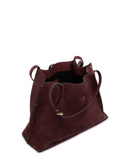 Austin Small Double Handle Bag in Split Leather Photo 3