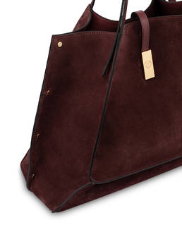 Austin Small Double Handle Bag in Split Leather Photo 4