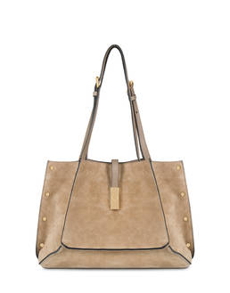 Austin Small Double Handle Bag in Split Leather Photo 1