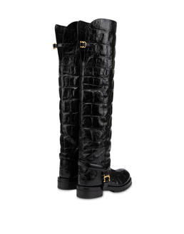 Over the Knee Boot Mia in Vitello stampato cocco Photo 3