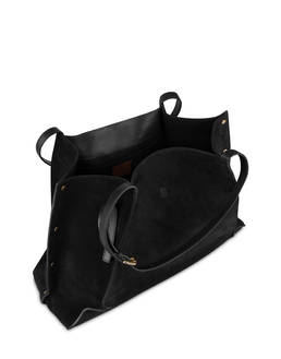 Austin Small Double Handle Bag in Split Leather Photo 3