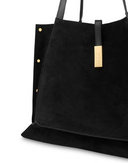 Austin Small Double Handle Bag in Split Leather Photo 4