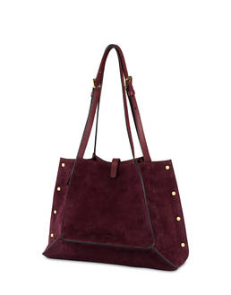 Austin Small Double Handle Bag in Split Leather Photo 2