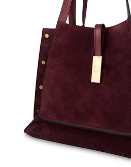 Austin Small Double Handle Bag in Split Leather Photo 4