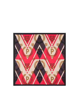 Foulard in seta con motivo Chevron Photo 1