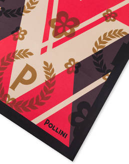 Foulard in seta con motivo Chevron Photo 3