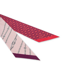 Bandana in seta con doppia stampa decorativa. Photo 3