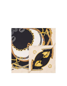 Foulard in seta con stampa cinghie e staffe Photo 2