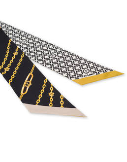 Bandana in seta con doppia stampa decorativa. Photo 3