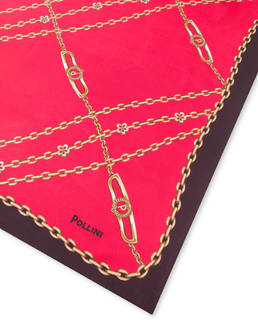 Foulard in seta con stampa catene Photo 3