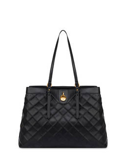 Double Handle Drop Bag in Matelassé (Quilted) Faux Leather Photo 1