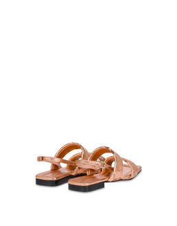 Sandalo Flat Dama In Nappa Laminata Photo 3