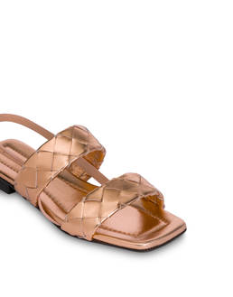 Sandalo Flat Dama In Nappa Laminata Photo 4