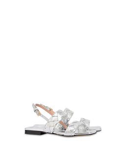 Flat Sandal Dama in Laminated Nappa Photo 2