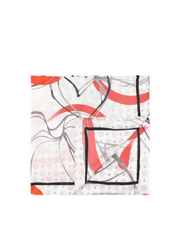 Foulard In Seta Con Stampa floreale astratta geometrica Photo 1