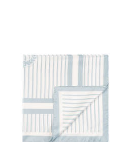 Foulard In Seta Con Stampa quadri su fondo a righe verticali Photo 1