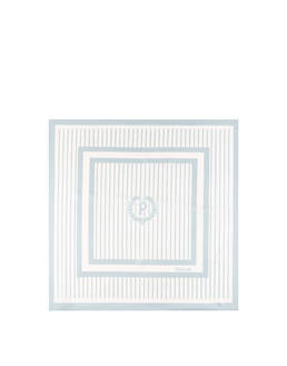 Foulard In Seta Con Stampa quadri su fondo a righe verticali Photo 2