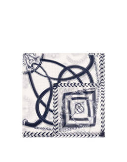 Foulard In Seta Con Stampa geometrica bicolore Photo 1