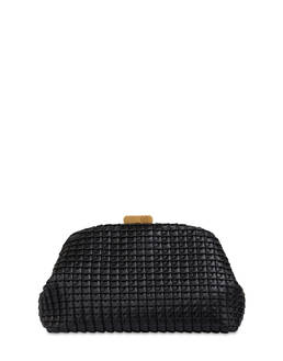 Cloud Clutch in Mini Grained Lux Pleated PU Photo 1