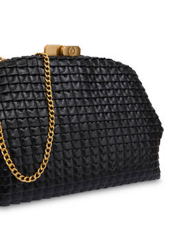 Cloud Clutch in Mini Grained Lux Pleated PU Photo 4