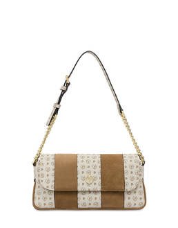 Interplay Shoulder Bag in Suede Fabric and Heritage PVC Photo 1
