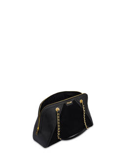 Frame Shoulder Bag in Mini Grained PU and Fabric Suede Photo 3