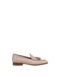 Outline Belgian Shoes in crocodile print calfskin and split leather Photo 1