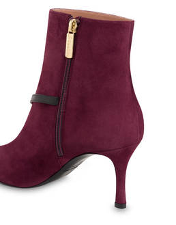 Alba suede and calfskin ankle boot Photo 4