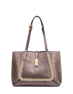 Austin Small Shopping-Tasche aus Kalbsleder und Lammfell Photo 1