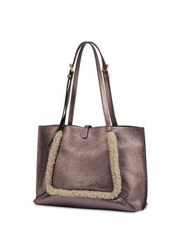Austin Small Shopping-Tasche aus Kalbsleder und Lammfell Photo 2