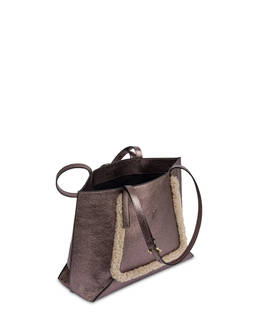 Austin Small Shopping-Tasche aus Kalbsleder und Lammfell Photo 3