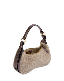 Borsa a spalla Identity small in montone e vitello Photo 3