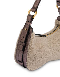 Borsa a spalla Identity small in montone e vitello Photo 4