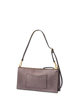 Solid Shoulder Bag in Laminated Tumbled Calfskin Photo 2