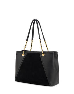 Shopping bag Frame in mini grained pu e fabric suede Photo 2