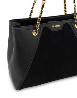 Shopping bag Frame in mini grained pu e fabric suede Photo 4