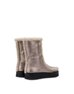 'Ice Cracker' Ankle Boots in Metal Goatskin Photo 3