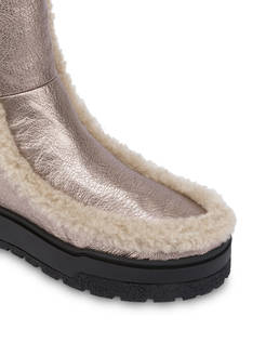 'Ice Cracker' Ankle Boots in Metal Goatskin Photo 6