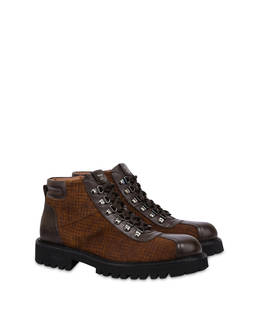 Stiefel „Budapest“ aus Spaltleder mit Karomuster und Kalbsleder Photo 2