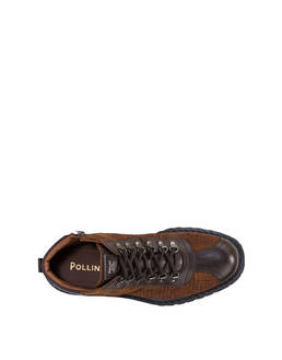 Stiefel „Budapest“ aus Spaltleder mit Karomuster und Kalbsleder Photo 3