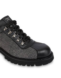 Budapest Derby in plaid-print leather and calfskin Photo 5