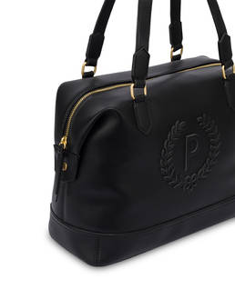 Barrel Bag Crown in Grained Pu Photo 4