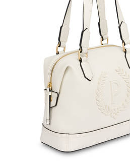 Crown Barrel Bag in Grained Vegan Leather Photo 4