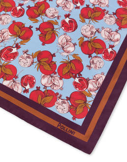 Seidentuch mit Granatapfel-Print Photo 3